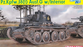 Model Kit tank - Pz.Kpfw.38(t) Ausf.G w/INTERIOR (SMART KIT) (1:35) - Dragon