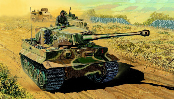 Model Kit tank 7203 - Sd.Kfz.181 Ausf.E TIGER I LATE PRODUCTION w/ZIMMERIT (1:72) - Dragon