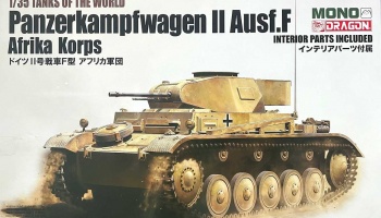 SLEVA 241,-Kč  20% DISCOUNT - Model Kit tank MD002 - Pz.Kpfw.II Ausf.F AFRIKA KORPS (1:35) – Dragon