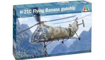 Model Kit vrtulník 2774 - H-21C Flying Banana GunShip (1:48) - Italeri