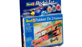 ModelSet letadlo 64116 - FOKKER DR.1Triplane (1:72) - Revell