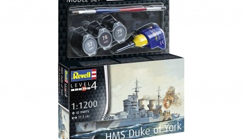 ModelSet loď 65182 - Battleship HMS Duke of York (1:1200) - Revell