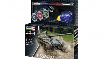 ModelSet military 63328 - T-55A/AM with KMT-6/EMT-5 Mine Plough (1:72) - Revell