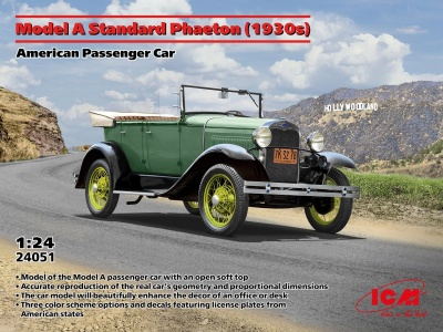 Model A Standard Phaeton (1930s) American Passenger Car 1/24 - ICM