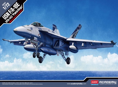 Model Kit letadlo 12547 - USN F/A-18E VFA-143 "PUKIN DOGS" (1:72) - Academy