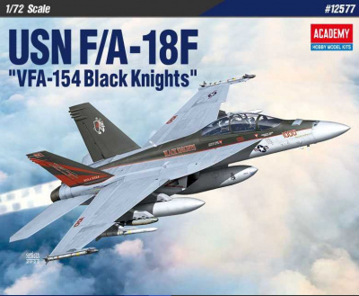 Model Kit letadlo 12577 - USN F/A-18F "VFA-154 Black Knight" (1:72) - Academy
