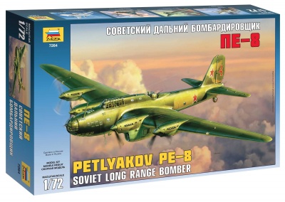 Model Kit letadlo 7264 - Pe-8 Soviet Long-Range Heavy Bomber WWII (1:72)