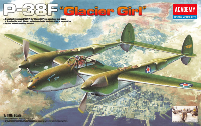 Model Kit letadlo - P-38F LIGHTNING GLACIER GIRL (1:48) - Academy