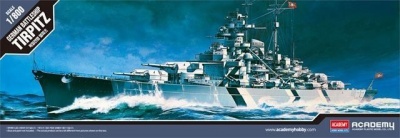 Model Kit loď 14219 - BATTLESHIP TIRPITZ (STATIC) (1:800) - Academy