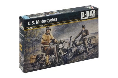 Model Kit military 0322 - U.S. MOTORCYCLES WW2 (1:35) - Italeri