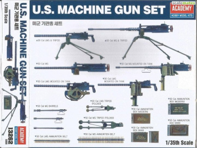 Model Kit military 13262 - US MACHINE GUN SET (1:35) - Academy