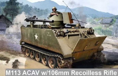 Model Kit military 3575 - M113  ACAV w/106mm RECOILLESS RIFLE (1:35) - Dragon