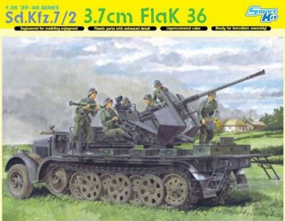 Model Kit military 6541 - Sd. Kfz.7/2 3,7 cm FLAK 36 ( SMART KIT) (1:35) - Dragon