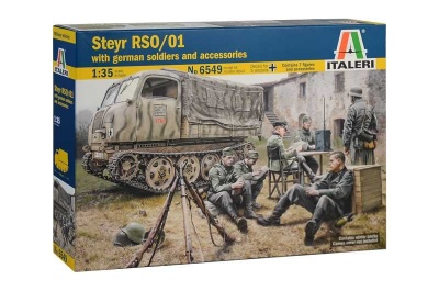 Model Kit military 6549 - STEYR RSO/01 with GERMAN SOLDIERS (1:35)