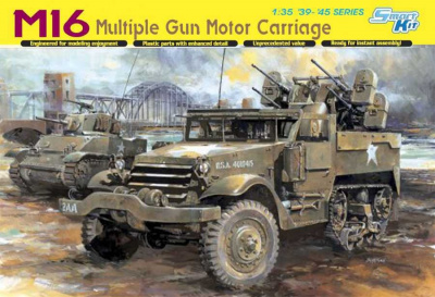 Model Kit military - M16 MULTIPLE GUN MOTOR CARRIAGE (SMART KIT) (1:35) - Dragon