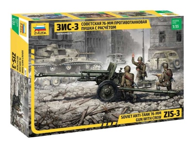 Model Kit military - ZIS-3 with crew (1:35) - Zvezda