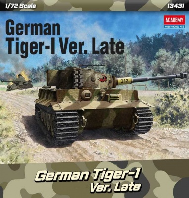 Model Kit tank 13431 - German Tiger I Version Late (1:72) - Academy