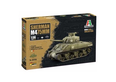 Model Kit tank 25751 - M4 Sherman 75mm (1:56) - Italeri