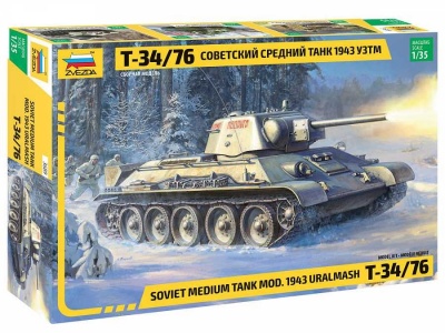 Model Kit tank 3689 - T-34/76 mod.1943 Uralmash (1:35) - Zvezda