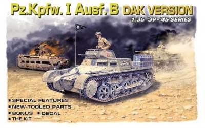 Model Kit tank 6207 - Pzkpfw. I Ausf. B, DAK Version (1:35) - Dragon