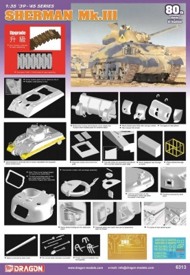 Model Kit tank 6313 - SHERMAN MKIII (1:35) - Dragon