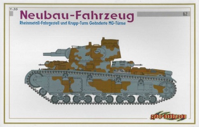 Model Kit tank 6666 - NEUBAU-FAHRZEUG RHEINMETALL-FAHRGESTELL UND KRUPP-TRUM GEÄNDERTE MG-TÜRME (1:35)