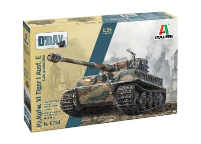 Model Kit tank 6754 - Pz.Kpfw.VI Tiger I Ausf.E late prod. (1:35) - Italeri