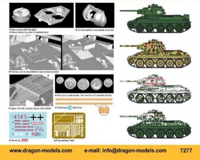 Model Kit tank 7277 - T-34/76 Mod.1943 (1:72) - Dragon