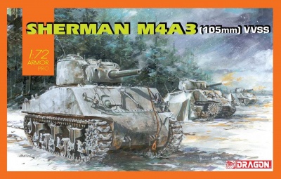 Model Kit tank 7569 - Sherman M4A3 (105mm) VVSS (1:72) – Dragon