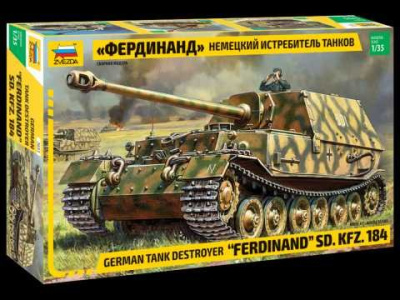Model Kit tank  - Sd.Kfz.184 "Ferdinand" (1:35) - Zvezda