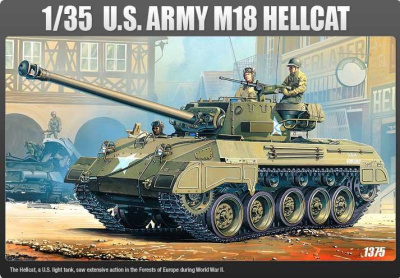 Model Kit tank - US ARMY M-18 HELLCAT (1:35) - Academy