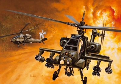 Model Kit vrtulník 0159 - AH-64A APACHE (1:72) - Italeri