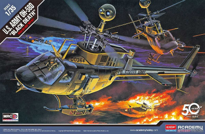 Model Kit vrtulník 12131 - U.S ARMY OH-58D "BLACK DEATH" (1:35)