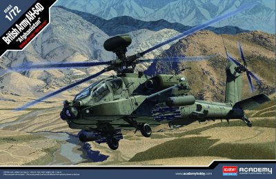 Model Kit vrtulník 12537 - British Army AH-64 "Afghanistan" (1:72) - Academy