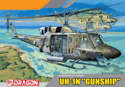 Model Kit vrtulník 3540 - UH-1N "GUN SHIP" (1:35)