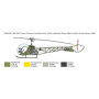 Model Kit vrtulník OH-13 Sioux Corean War (1:48) - Italeri