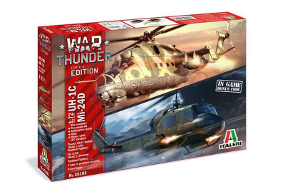 Model Kit vrtulníky War Thunder 35103 - UH-1C & MI-24D (1:72) - Italeri