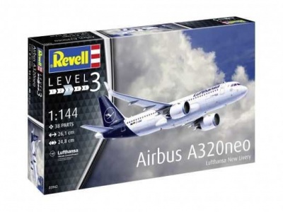 Model set letadlo 63942 - Airbus A320 neo Lufthansa (1:144) - Revell