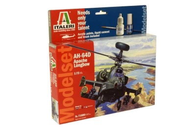 Model Set vrtulník 71080 - AH-64D Apache Longbow (1:72) - Italeri