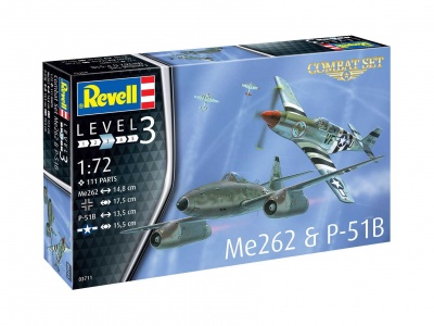 ModelSet letadla 63711 - Me262 & P-51B (1:72) - Revell