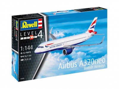 ModelSet letadlo - Airbus A320 neo British Airways (1:144) - Revell