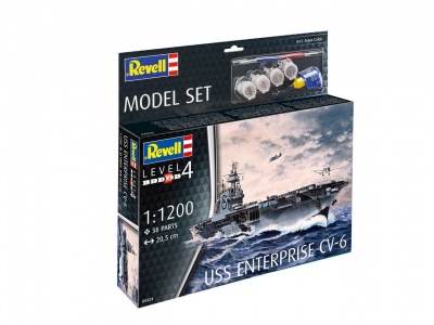 ModelSet loď 65824 - USS Enterprise (1:1200) - Revell