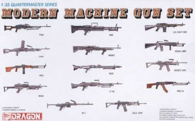 MODERN MACHINE GUN SET Model Kit 3806 - Dragon