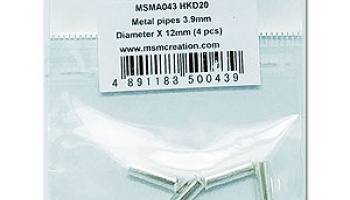 Metal pipes 3.9mm Diameter X 12mm (4 pcs) - MSM Creation
