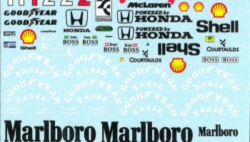 McLaren MP4/7 Sponsor Decal 1/20 - MSM Creation