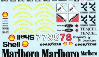 McLaren MP4/8 Sponsor Decal 1/20 - MSM Creation