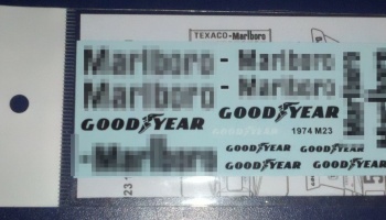 Mclaren M23 1974 Supplementary Decal 1/12 - MSM Creation