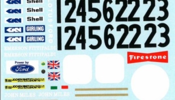 Lotus 72C supplementary Decal (gold leaf) 1/20 - MSM Creation