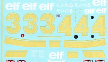 Tyrrell P34 6 wheeler Full decal (1976) 1/12 - MSM Creation