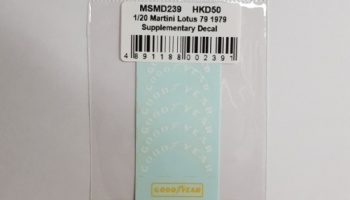 Martini Lotus 79 1979 Supplementary decal (with goodyear) 1/20 - MSM Creation